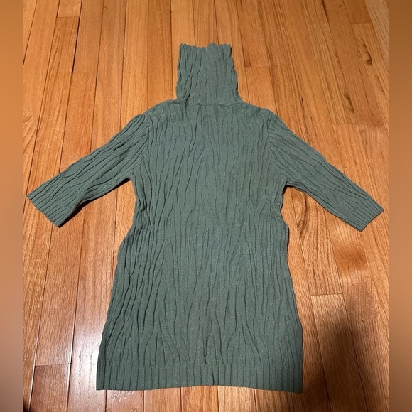 101Idees Green Turtleneck Sweater Size L/XL - Picture 7 of 8